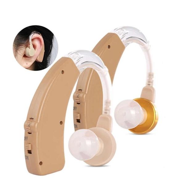 Beige Color 1.5V Listening Ears Hearing Aid Volume Adjustment 4 Levels 8g