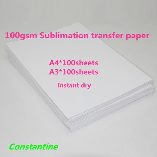 Quality 100gsm sublimation transfer paper A4 A3 100sheets for sale