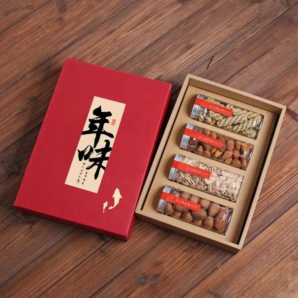 Custom Printed Logo Cardboard Food Packaging Boxes For Candy Nuts Recycled