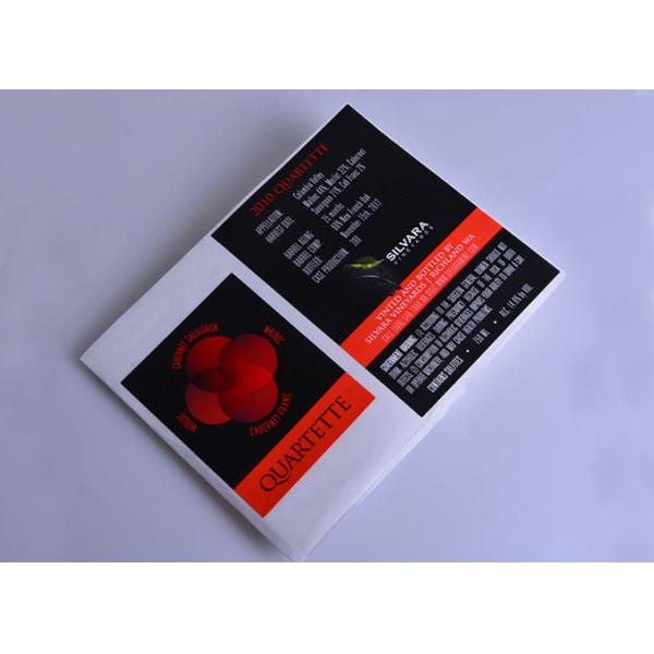 Custom cmyk glossy varnishing spot UV wine bottle packaging sheet roll labels printing
