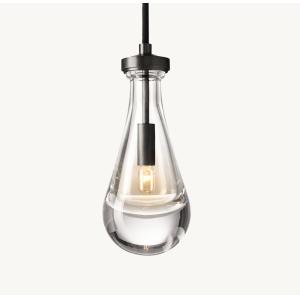 Nickel / Brass / Bronze Suspended Kitchen Rain Glass Pendant Lighting