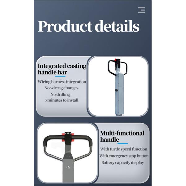 New Electric Handle Auto Moving for Upgrade Hand Pallet Stacker to Electric Power