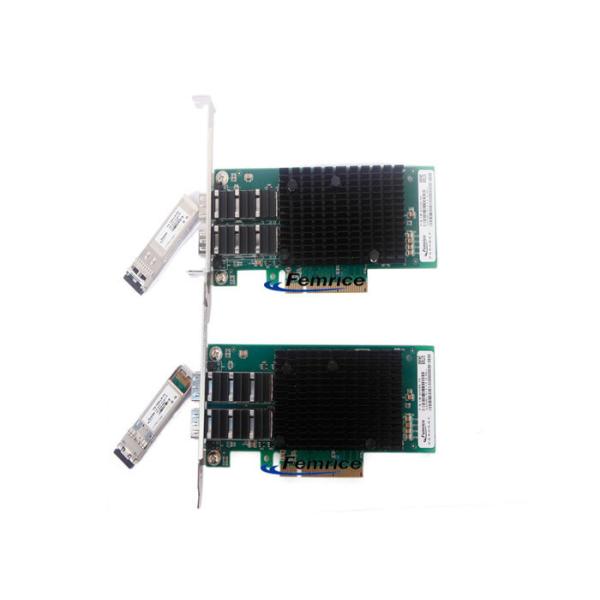 Femrice 10Gbps Dual Port Unidirectional Transmit Gigabit Ethernet Server Adapter PCIe x8 SFP+ Slots Network Controller