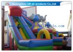 Funny Children Inflatable Amusement Park , Inflatable Bouncy Castle With Slide