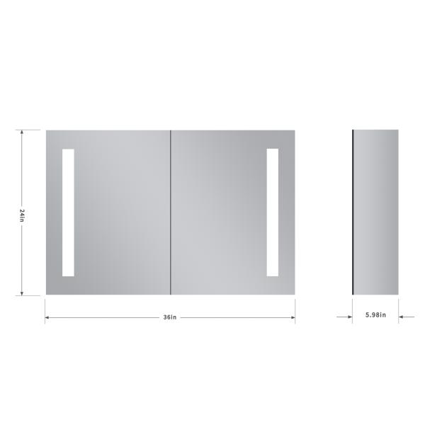 Wall Mounting Round LED Mirror Cabinet Customizable Adjustable Lighting