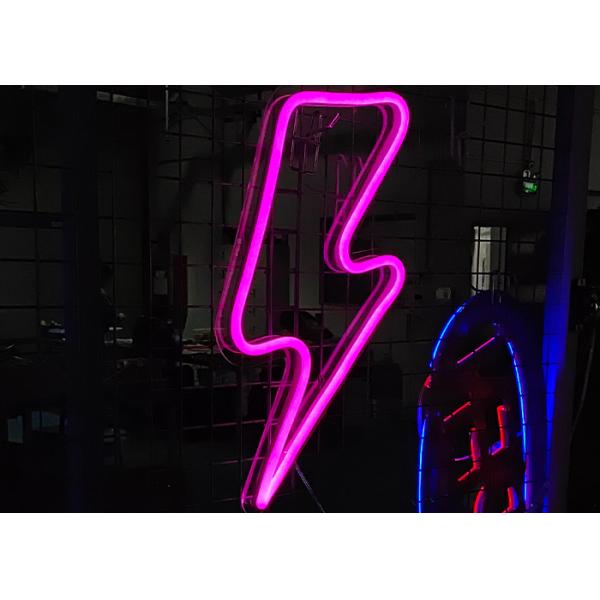 Lightning Bolt Neon Sign Remote Control Lightning LED Neon Signs Big Size Handmade Visual Artwork Home Wall Decor Light