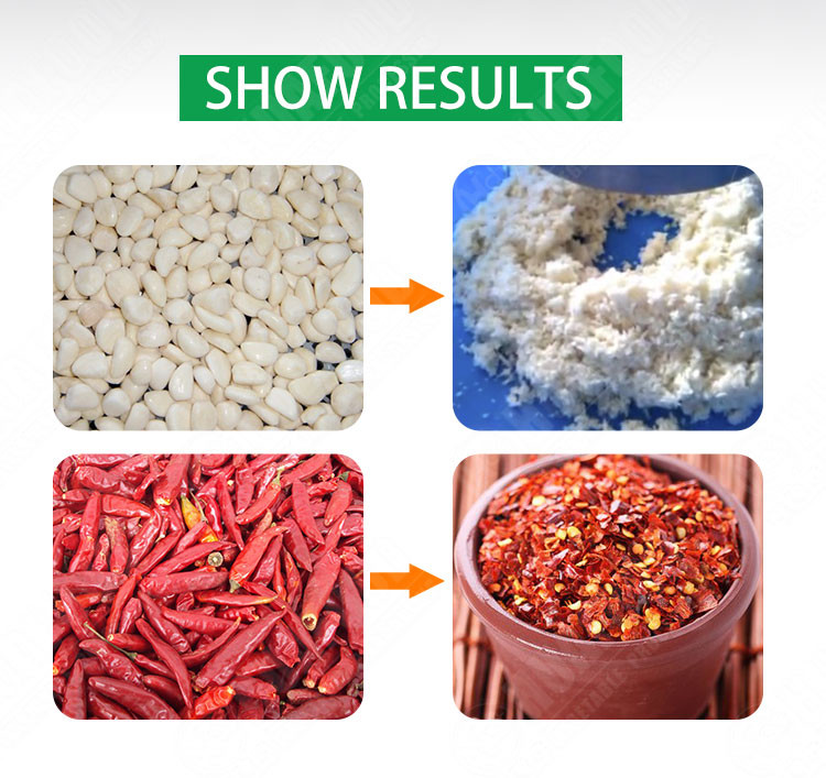 Pepper Chili Powder Yam Mashing 800KG/H Garlic Grinder Machine