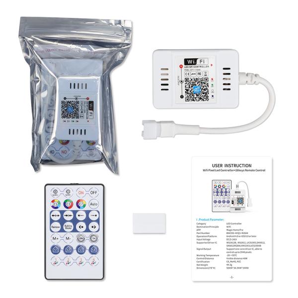 DC 5V Intelligent Magic Color LED Controller Wifi APP Control With 2.4G RF Wireless