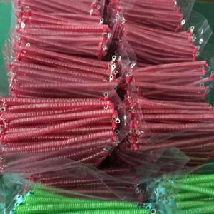China Transparent red spiral coil tethers for car test tools 2.3*9.5*120mm with small loop ends wholesale