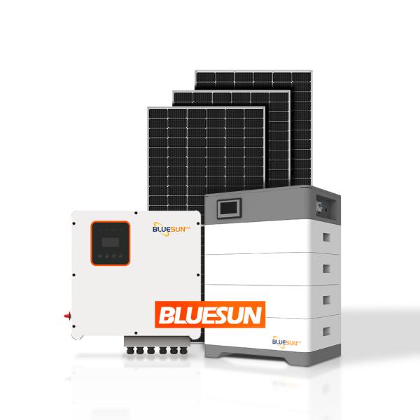 Bluesun Shingled Solar Panels 500w Home Power Station Pv All Black Roof Energy Sun Power Solar System Use