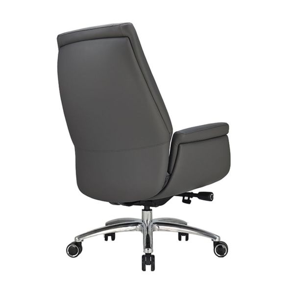 Luxury Middle Back Executive Office Desk Chair Set High Quality Metal Frame Ergonomic PU Leather Padding Traditional Design