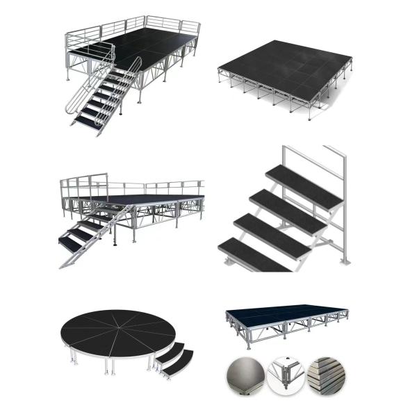 Customized 18mm Plywood Aluminium Stage Platform For Concerts Events