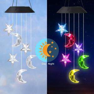 DC6V Solar LED Garden Lights 80lm Hummingbird Wind Chime