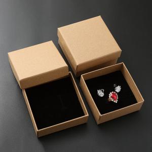 China Customized Size Custom Necklace Bracelet Ring Earring Kraft Paper Box for BRACELETS wholesale