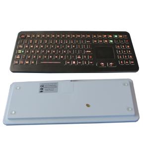 IP68 waterproof industrial rubber medical keyboard with backlit touchpad