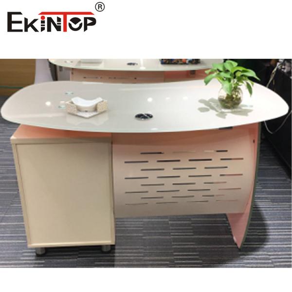 Classic Tempered Glass Office Computer Desk Glass Executive Office Desk