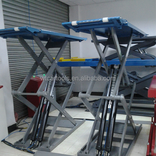 3600kgs Lifting Capacity 220V Scissor Lift Car Hoist For On Ground Mounting