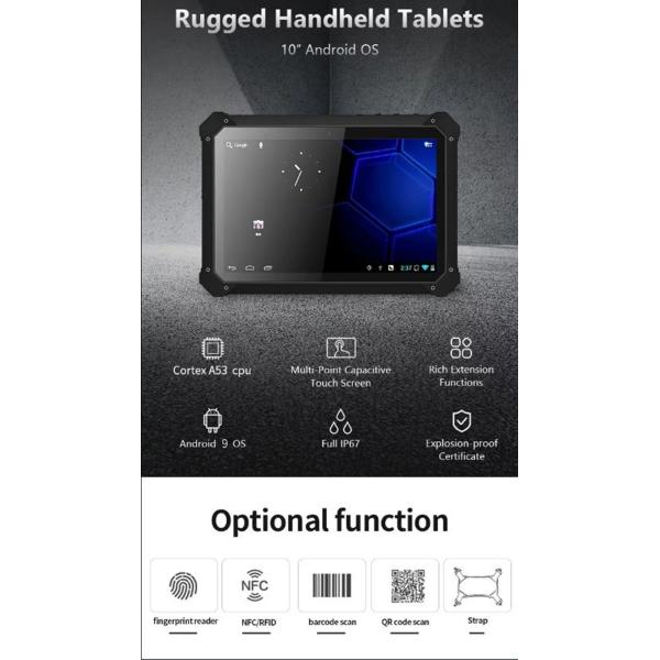 Rugged Industrial IP67 UHF RFID Reader Android WIFI 4G Bluetooth Fingerprint Barcode Scanner Tablet