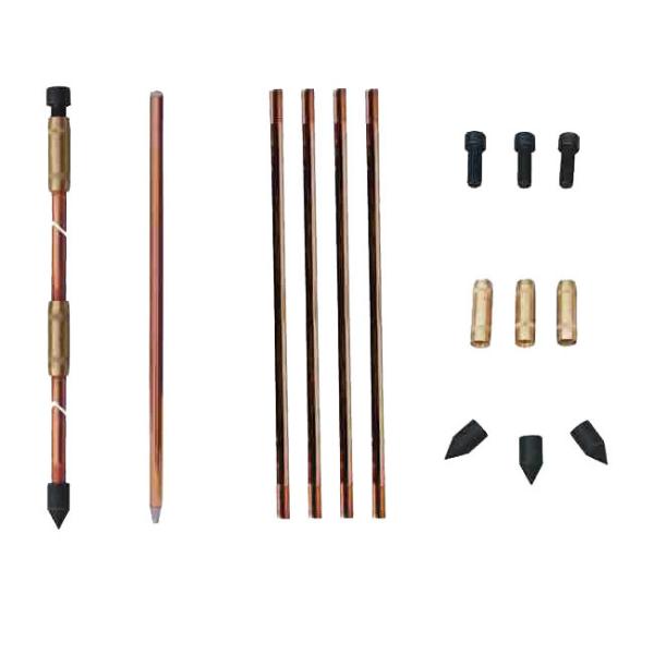 China High Tensile Strength Copper Round Bar , Copper Lightning Rod 1200mm wholesale