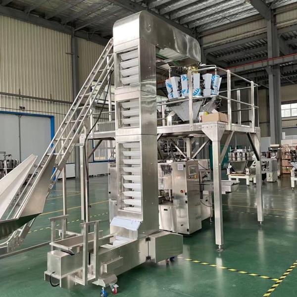 Sticky Food Multihead Weigher For Fruit Snacks Gluten Croutons Banana Chips Cotton Candy Popcorn Puffs Foxnuts