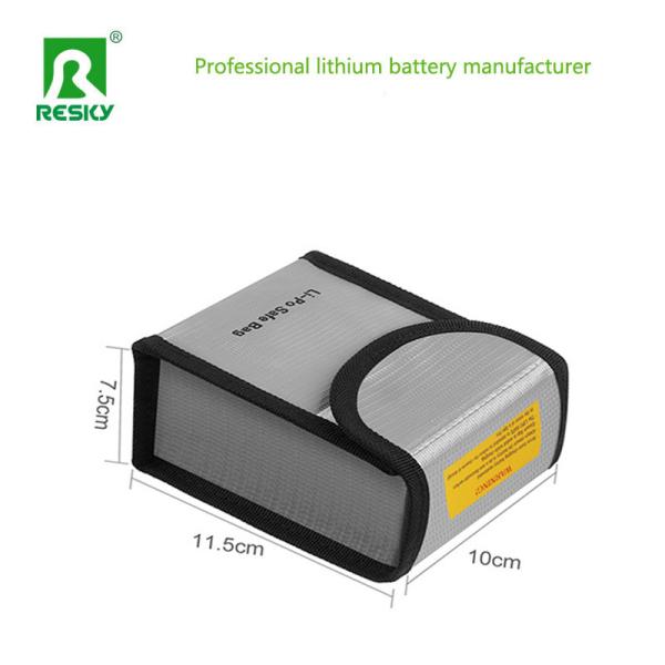 Red Black Silver Fireproof RC Lithium Battery Pack Safe Storage Bag 46x95x115mm