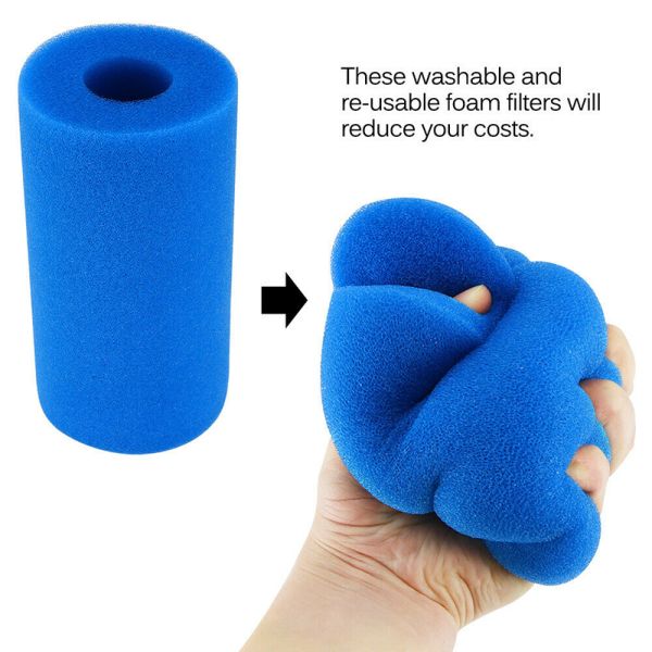 PU Foam Blue Cylindrical Filter Sponge High-Porosity Media For Aquarium / Industrial