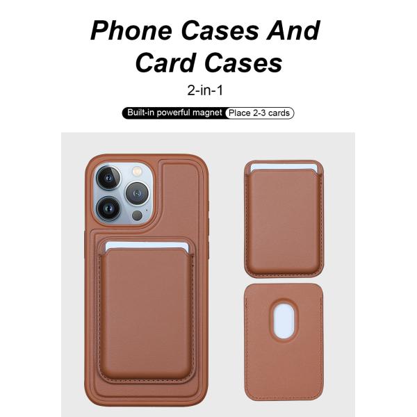 Custom Leather Phone Case Magnetic Cell Phone Business Card Holder Luxury For IPhone Samsung