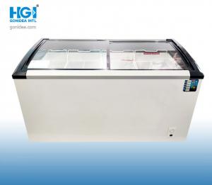 China R290 Ice Cream Sliding Glass Top Chest Freezer 358 Liter Manual Defrost on sale