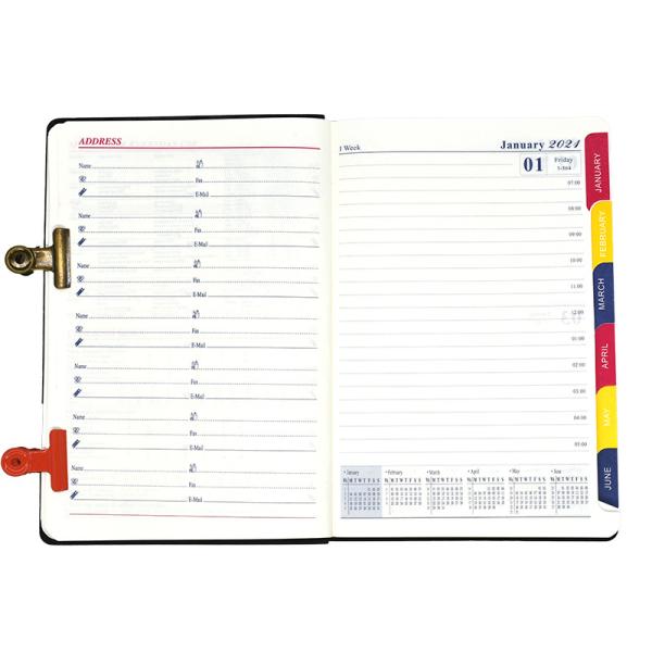 Custom Color A5 Pu Leather Cover Notebook for Personalized Leather Agenda Notebooks