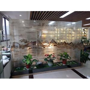 China Room Screen Textured 19mm Laminated Glass With Fabric Interlayer wholesale