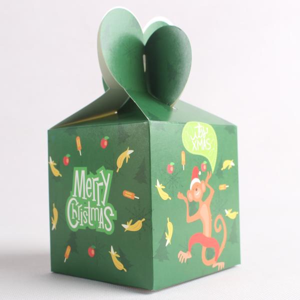 Christmas Ribbon Paper Box Lid And Base Gift Box Custom Design CMYK Printing