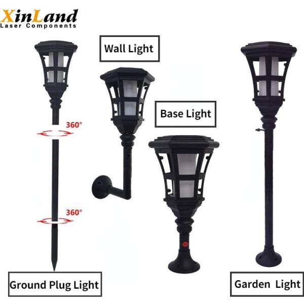 96pcs LED Solar Flame Lights Outdoor Simulation Flame Laser Stage Lighting