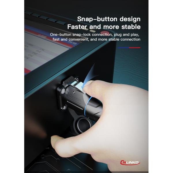 Cnlinko Manufacturer LP16 Industrial Waterproof Fast Transfer Data USB Type c Connector Male Usb Type c Female Connector