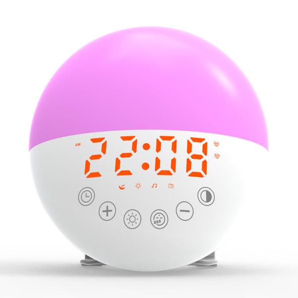 Quality Cute Oval Portable Alarm Clock Radio Touch Sensing Multi Color for sale