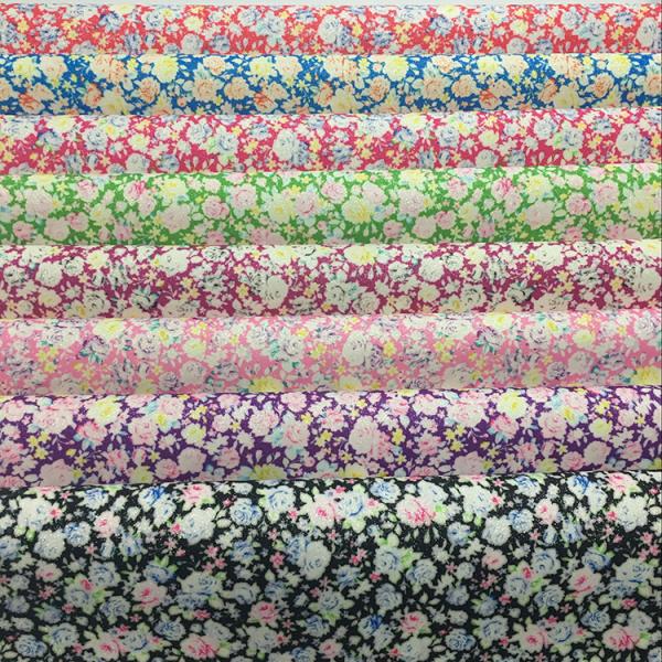 Elegant Printed Faux Leather Fabric Quick Drying Great Visual Effect