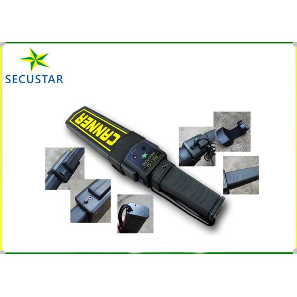 360 Degree Scan Hand Held Metal Detector Rechargeable 9V Battery With Sound / Light Alarm