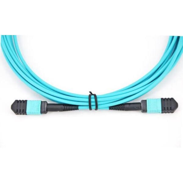 OM3 MPO 12 Fiber Cable , SM Patch Cord For QSFP Module