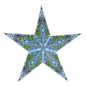 China Blue Dahlia Star Lantern wholesale