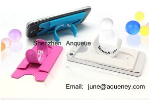 China Colorful Novelty Silicone Touch U Stand Phone Holder Finger Ring Mount for Mobile Phone wholesale