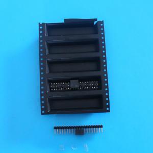 China 1.27 Pitch Connectors dual row Headers 8 - 60pins SMT Female With Cap LCP plastic wholesale