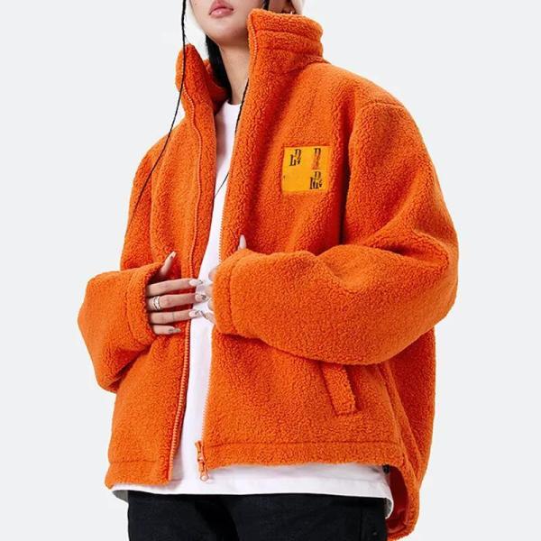Fashion Custom Color Winter Outdoor Fleece Coat Sherpa Jacket Full Zipper up Sherpa Fleece Jacket for Men