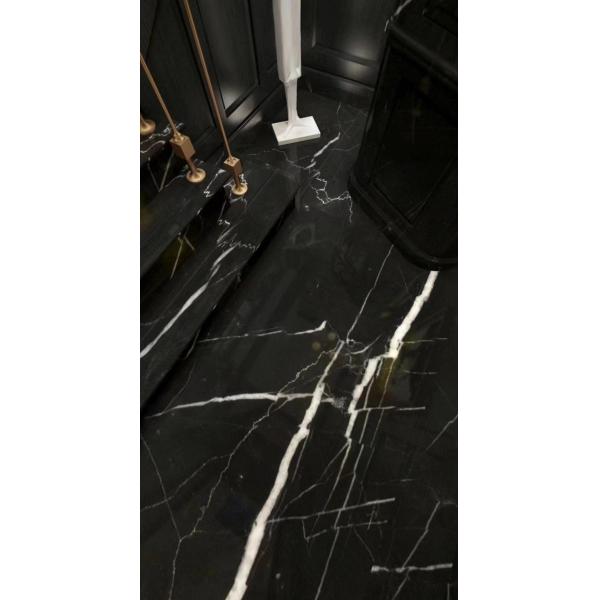 Black Marquina Marble Stone Tiles Indoor Outdoor Moisture proof