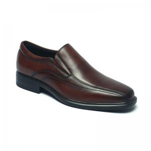 China Anti Odor Dark Brown Comfortable Mens Leather Dress Shoes wholesale