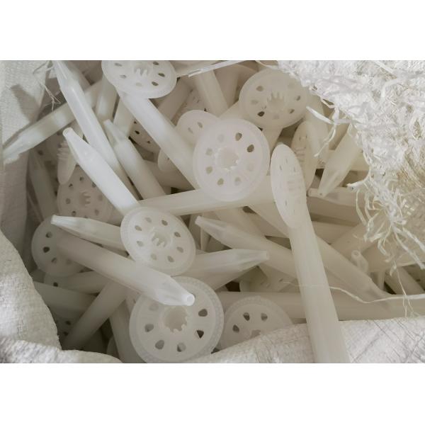 Green Color Wall Insulation Anchors With Stainless Steel Nail Noise Absorption