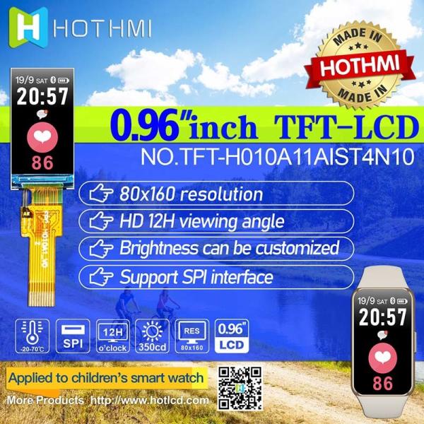 0.96 Inch 80x160 TFT LCD Display With SPI Interface