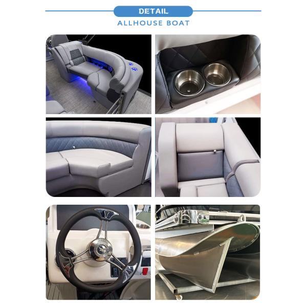 15-18 Passengers Aluminum Party Pontoon Boat Custom Recreational Pontoons 27ft