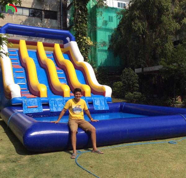 Quality Inflatable Dry Slide Outdoor Bouncy Inflatable Water Slides For Pool Inflatable Slides For Water Park for sale
