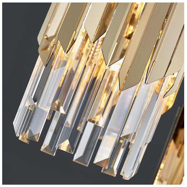 Small Round Gold k9 Crystal Modern Led Chandelier for Living Room Hallyway Chandelier(WH-CY-176)