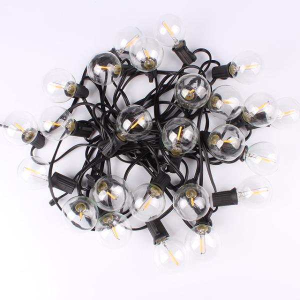 Solar string lights outdoor g40 string lights 25ft-25 bulbs string lights outdoor led