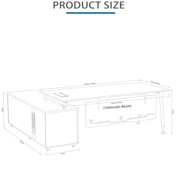 Commercial Classic Home Office Desks Rectangular Design Office Essential
